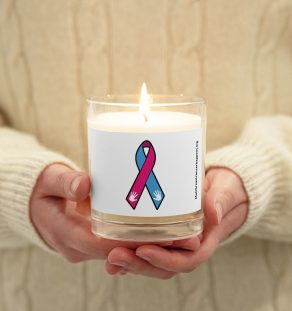 Glass jar soy wax candle
